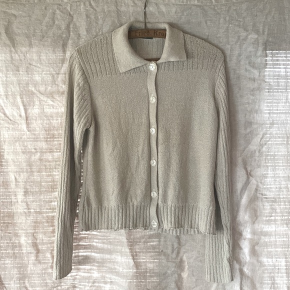 Chava Comfort Sweaters - Vintage Linen Knit Cardigan